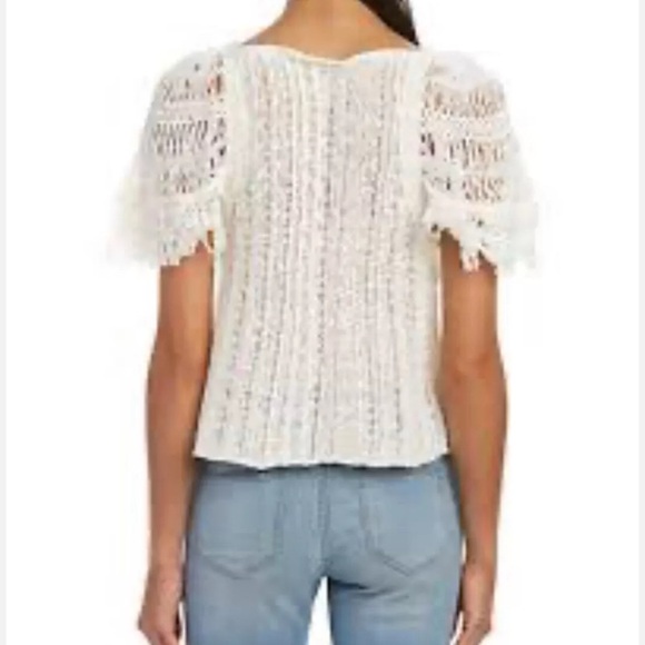 white braided womens top free people Small - Picture 3 of 3